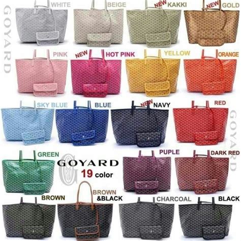 goyard handbags colors.